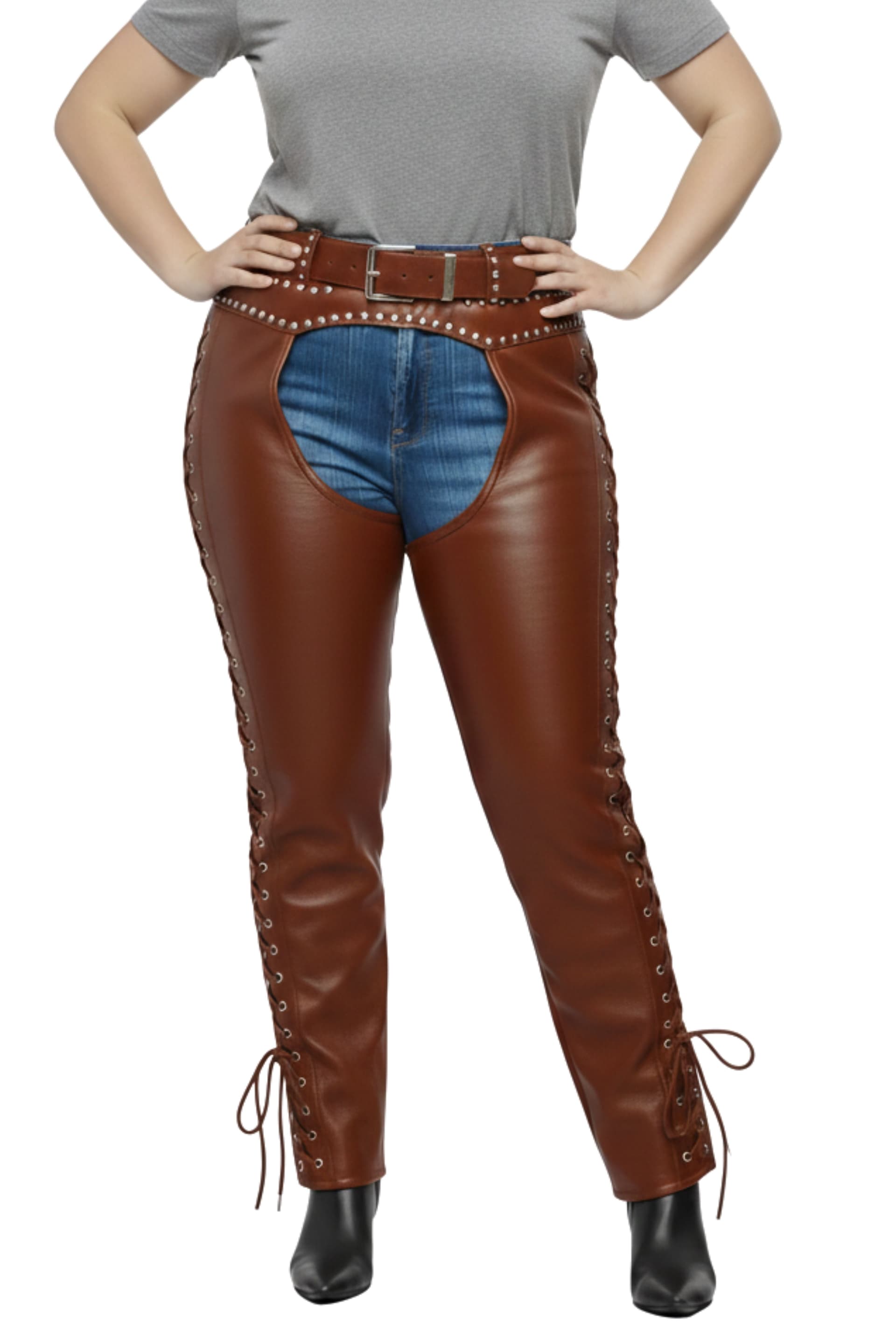 Big & Tall Bold Curve Side Lace Riding Chaps