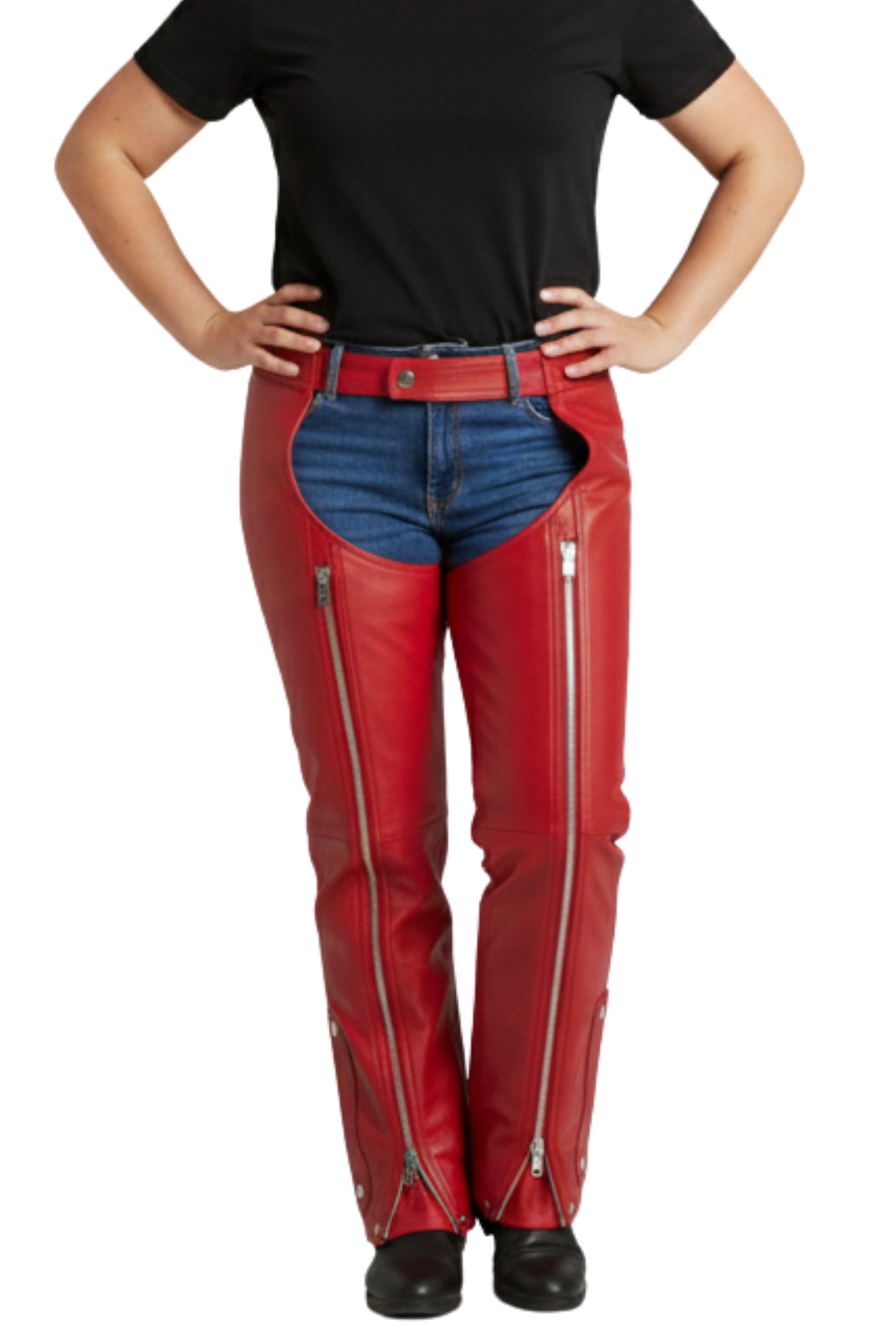 Big & Tall EasyFit Front Zip Leather Chaps