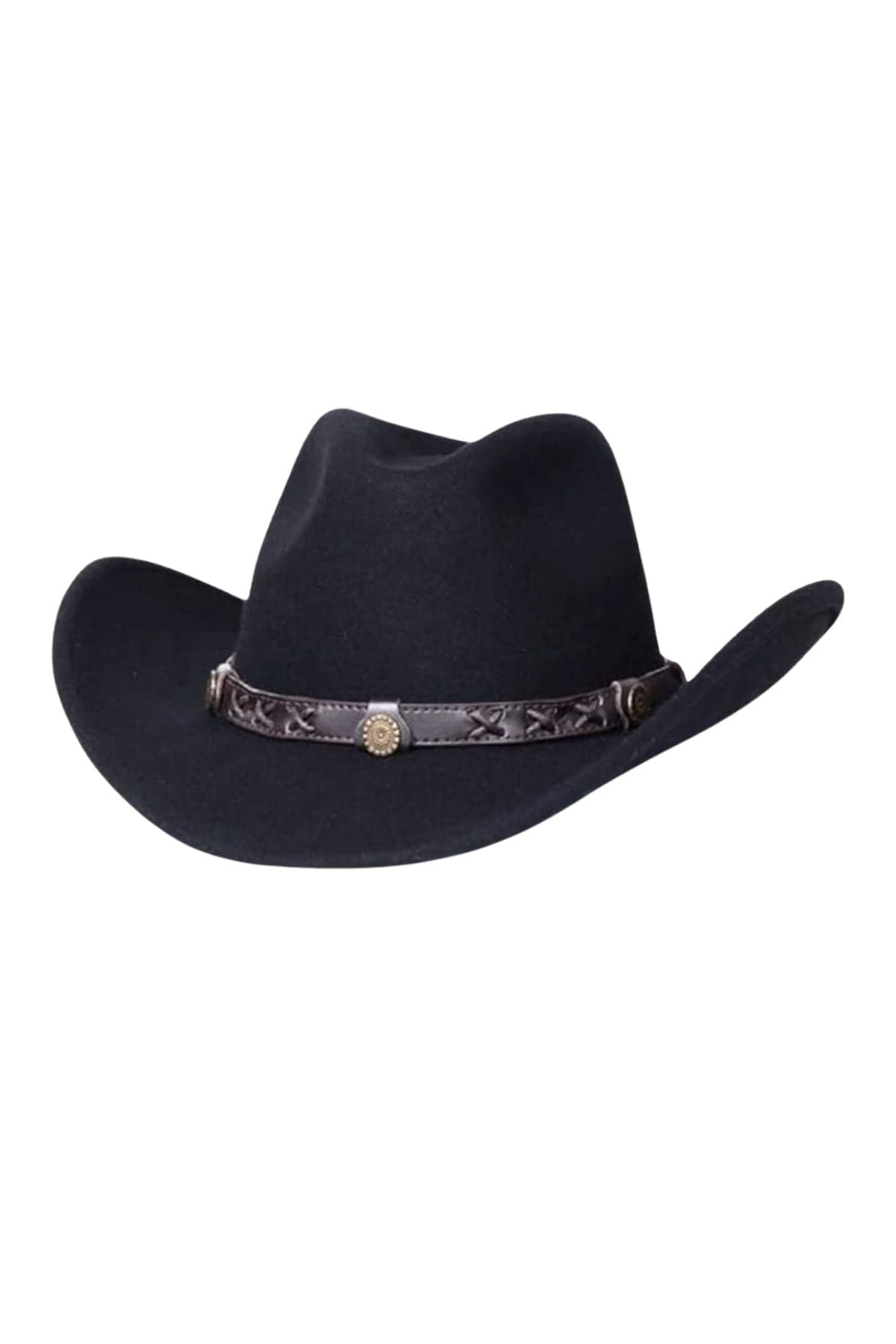 Black Cowboy Hat with Western Band Trim
