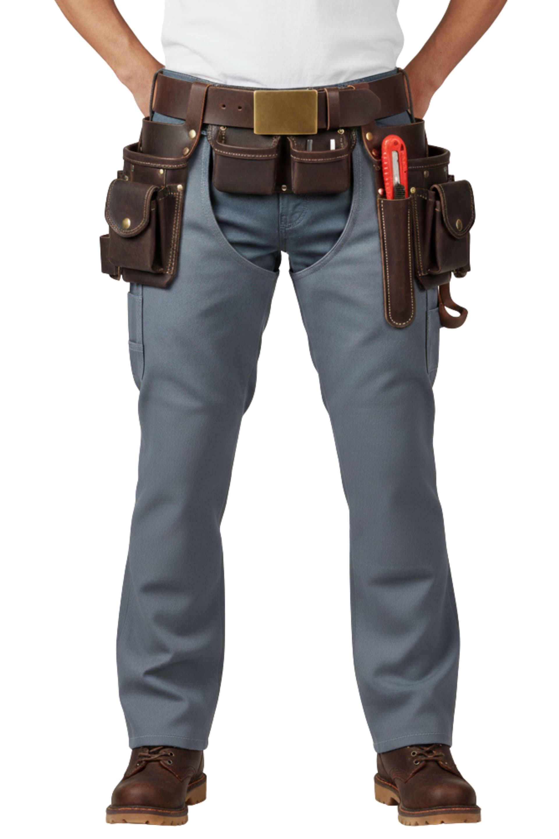 Blacksmith Leather Chaps with Tool Pouch