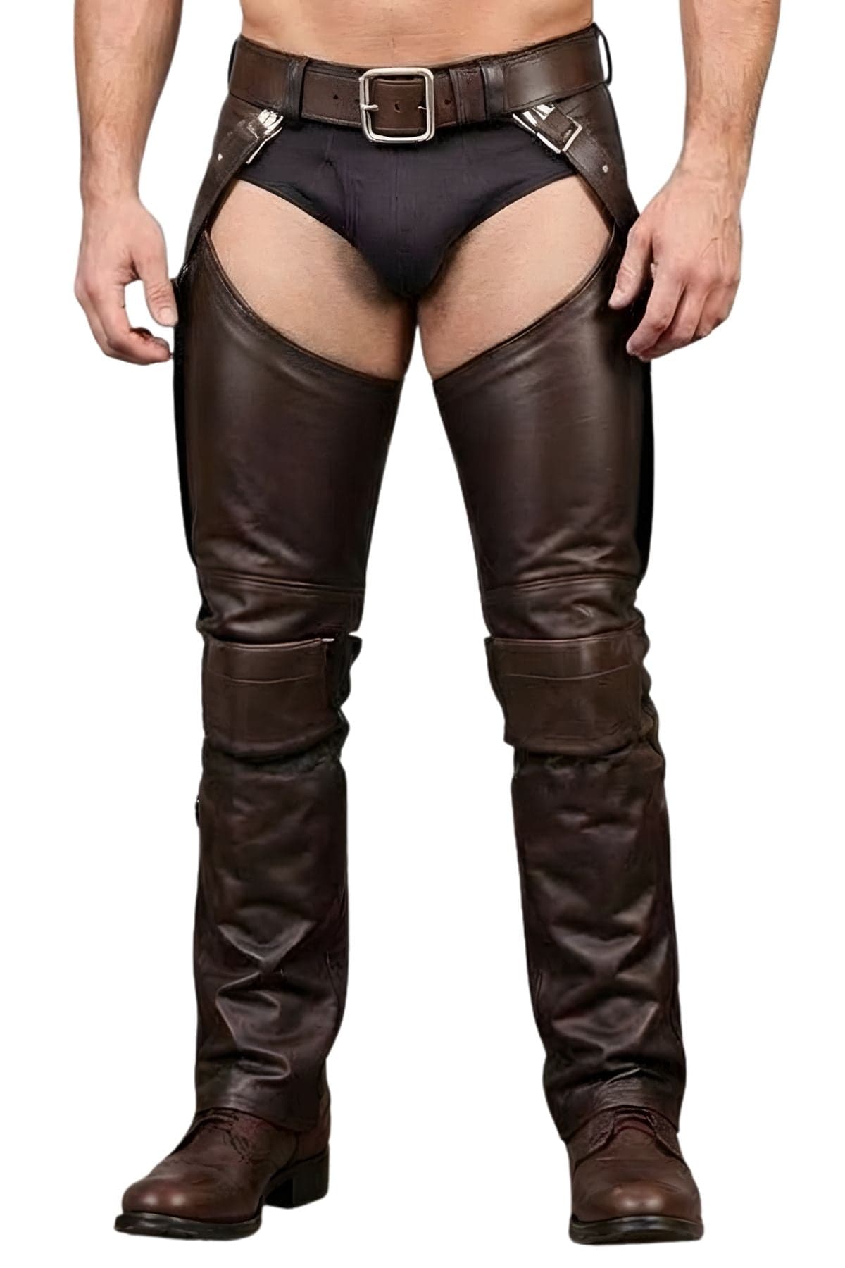 Breathable Vented Leather Chaps Designed for Summer Rides