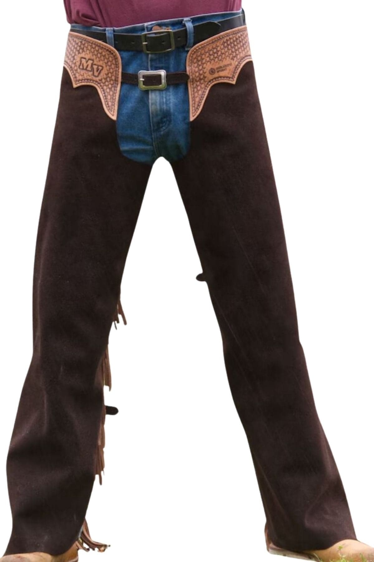 Bronco Buster Western Cowboy Leather Chaps