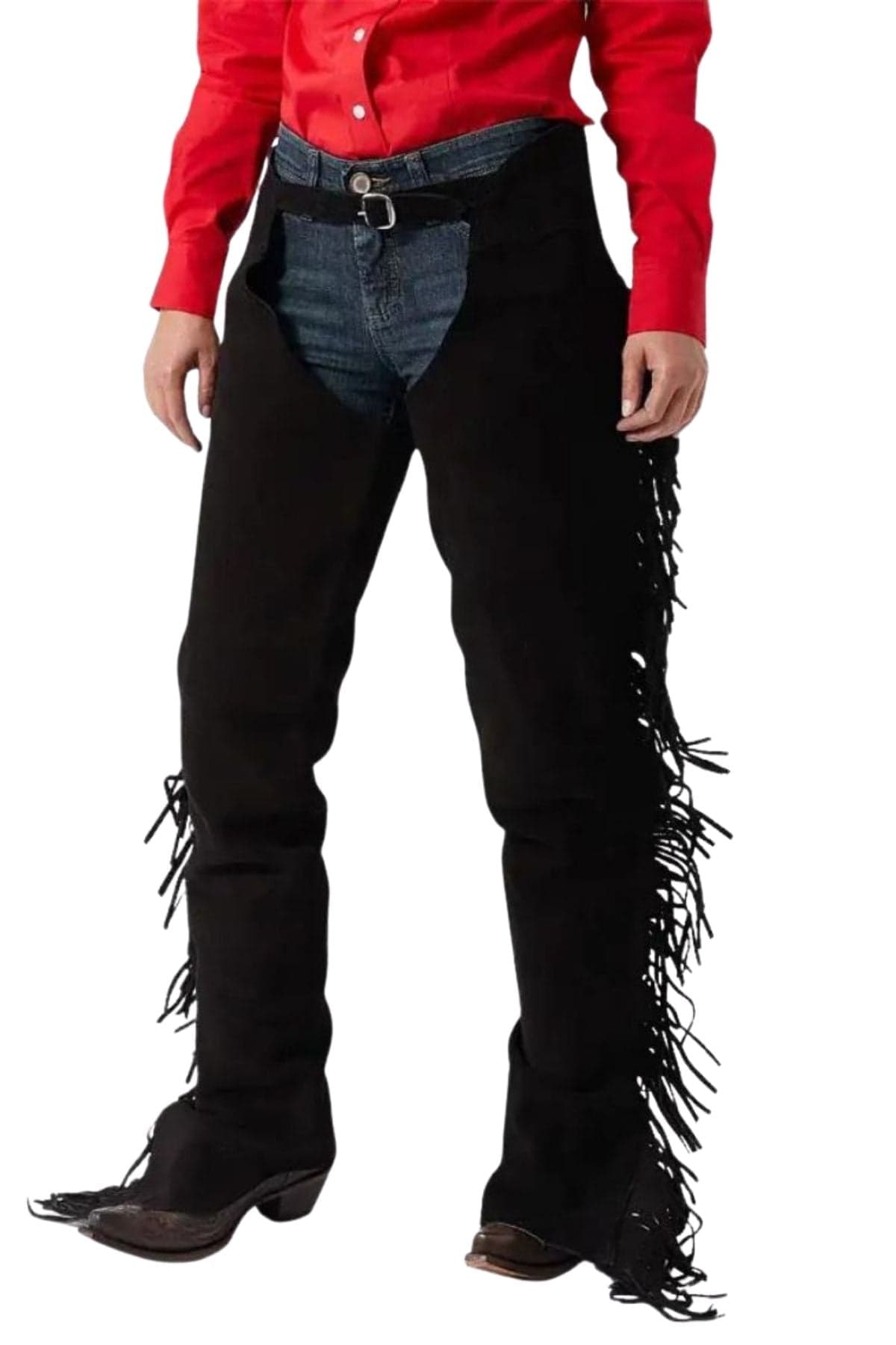 Charcoal Black Suede Mens Chaps