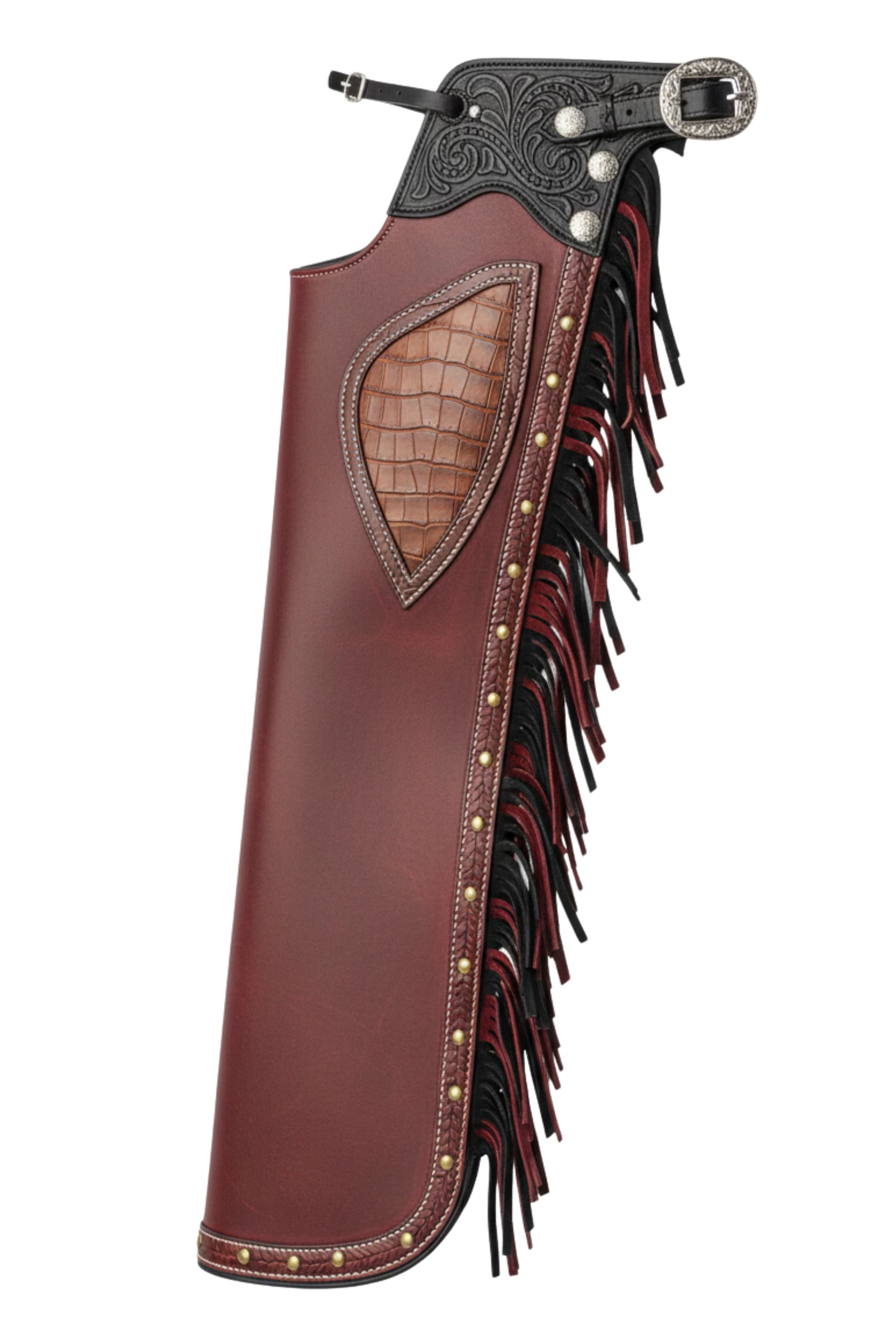 Classic Fringe Leather Shotgun Chaps