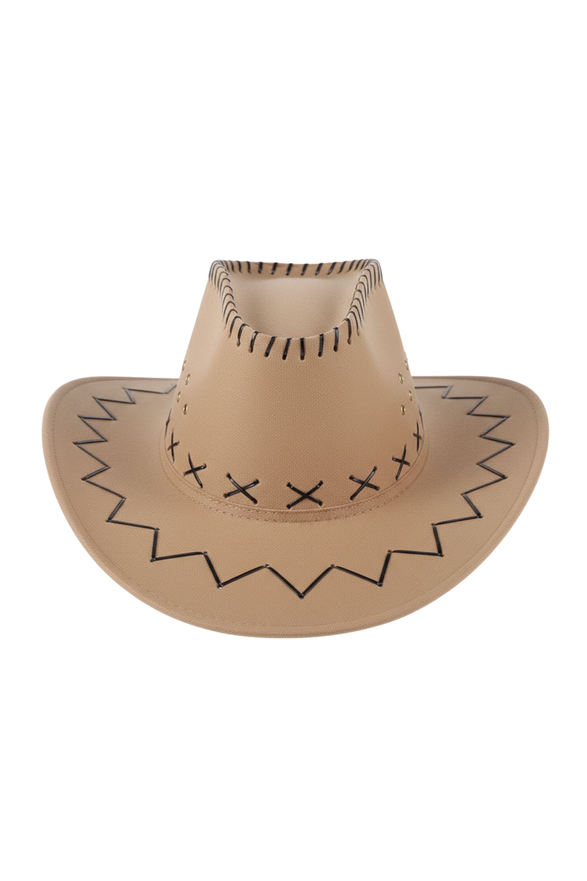 Classic Western Hat with Decorative Stitching