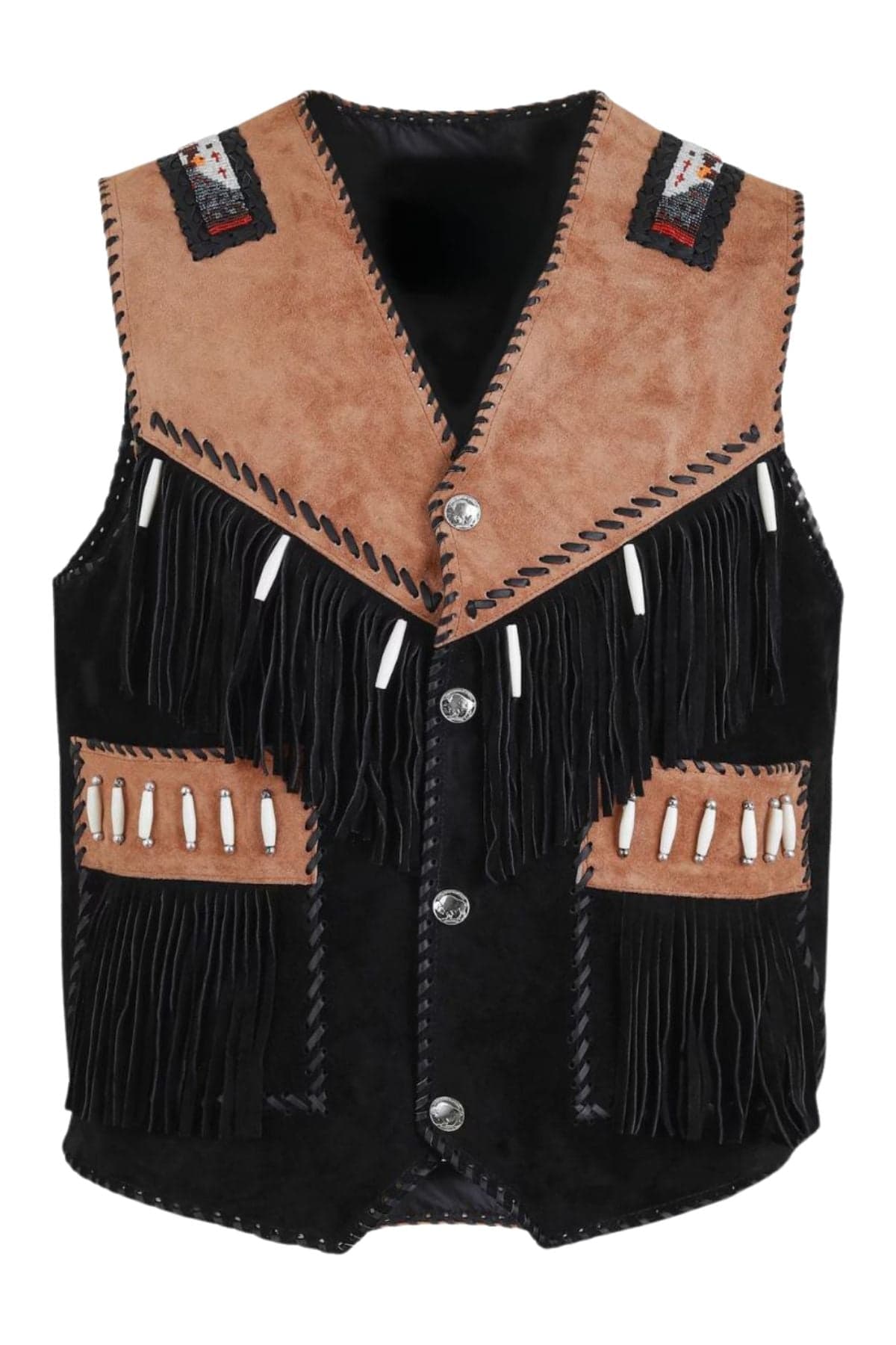 Classyak Western Suede Leather Vest Fringes