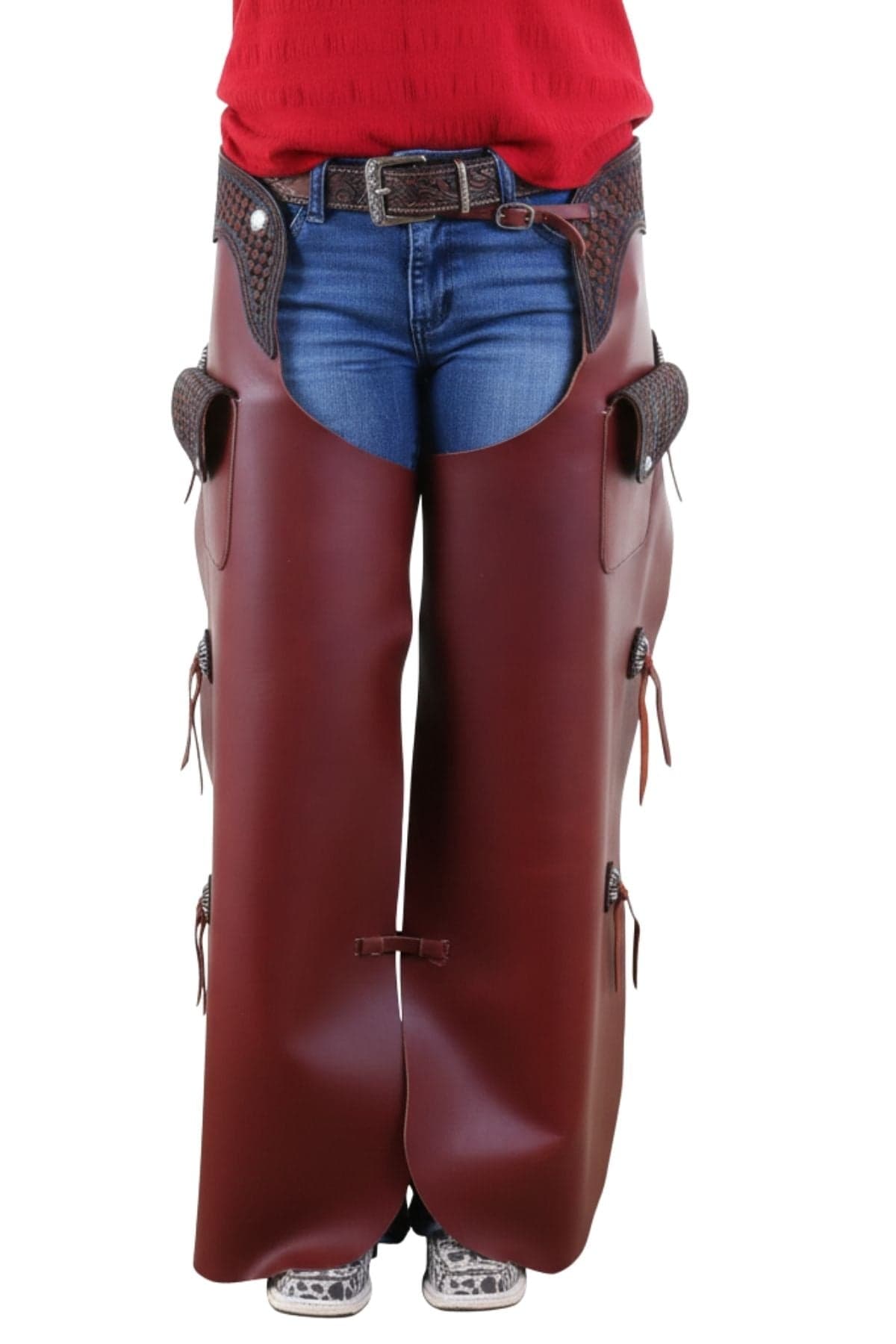 Frontier Leather Western Batwing Chaps