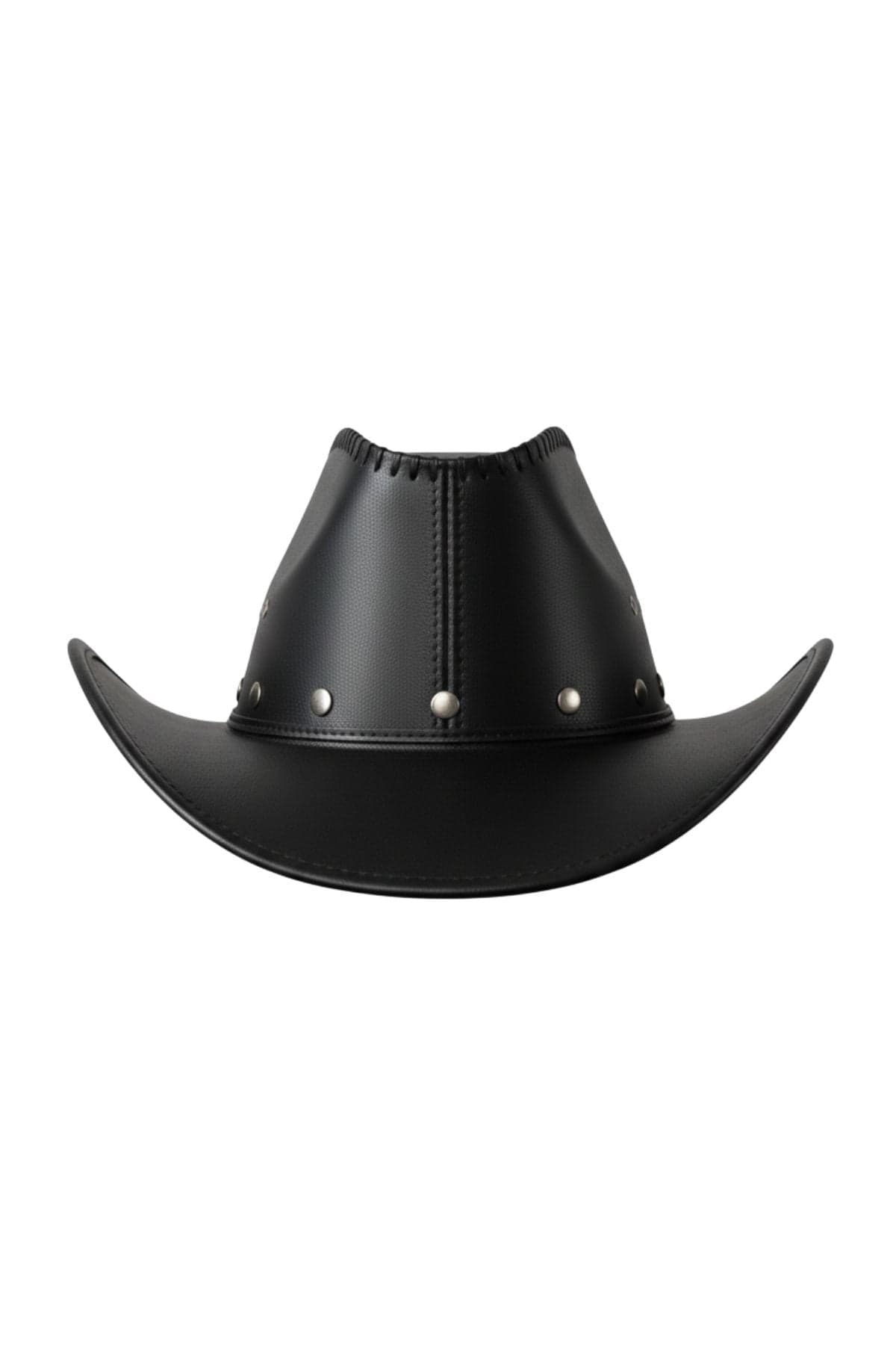 Handcrafted Leather Cowboy Hat With Rivet Stud