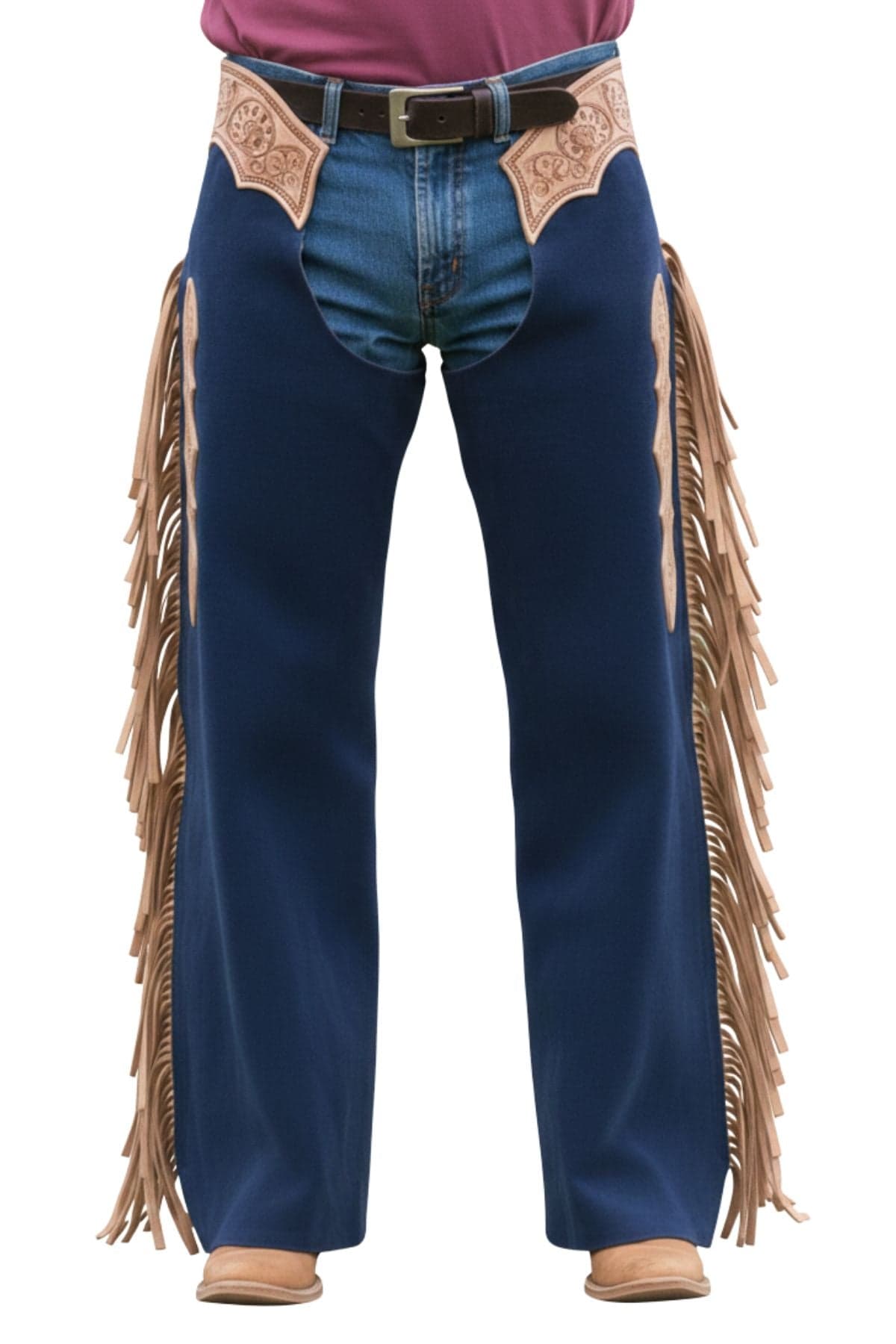 Leather Betwing Chaps with Traditional Crafted Look
