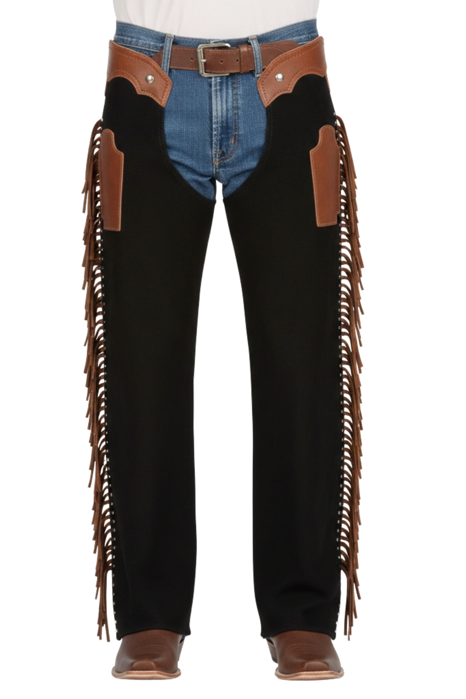 Men’s Black Ranch Utility Leather Chaps