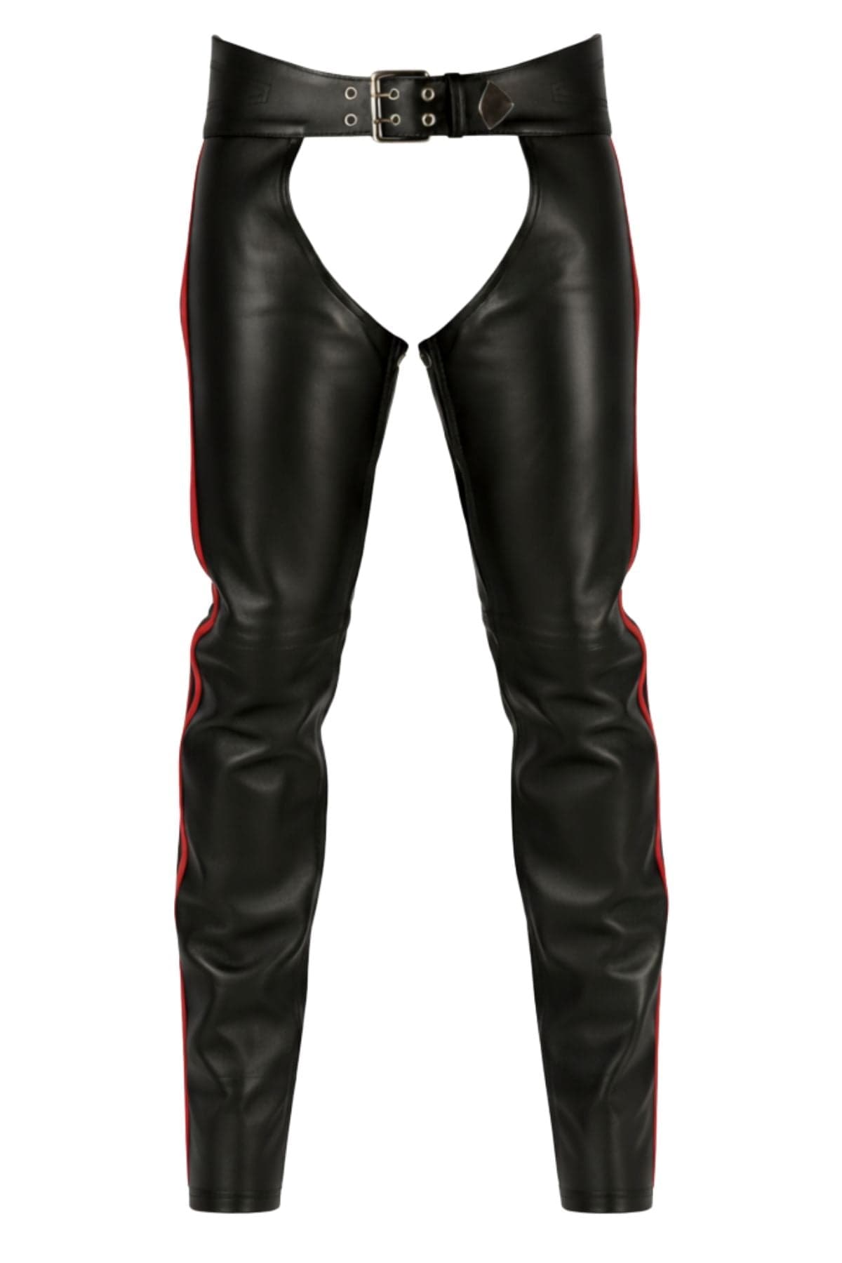 Midnight Black Gay Leather Motorcycle Chaps
