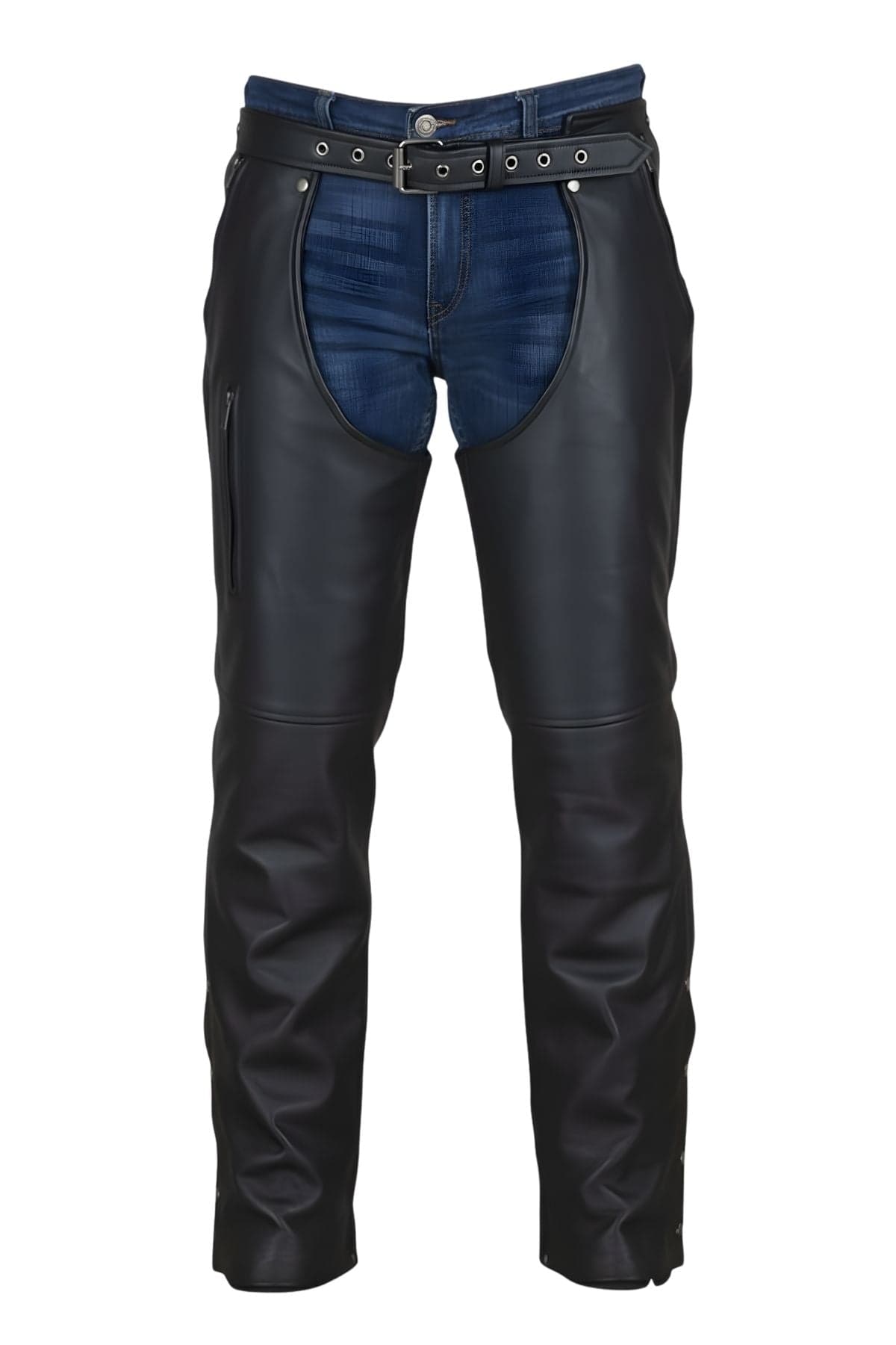 Nomad Nebula Mens Biker Leather Chaps