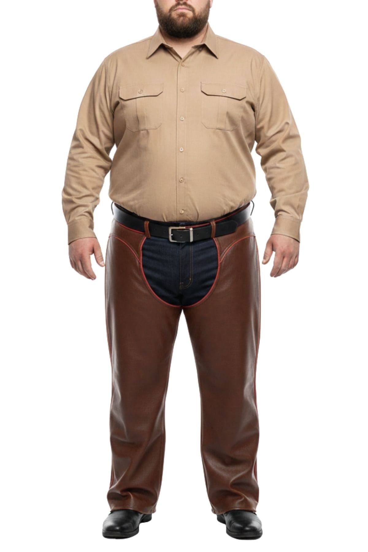 Plus Size Leather Motorcycle Chaps