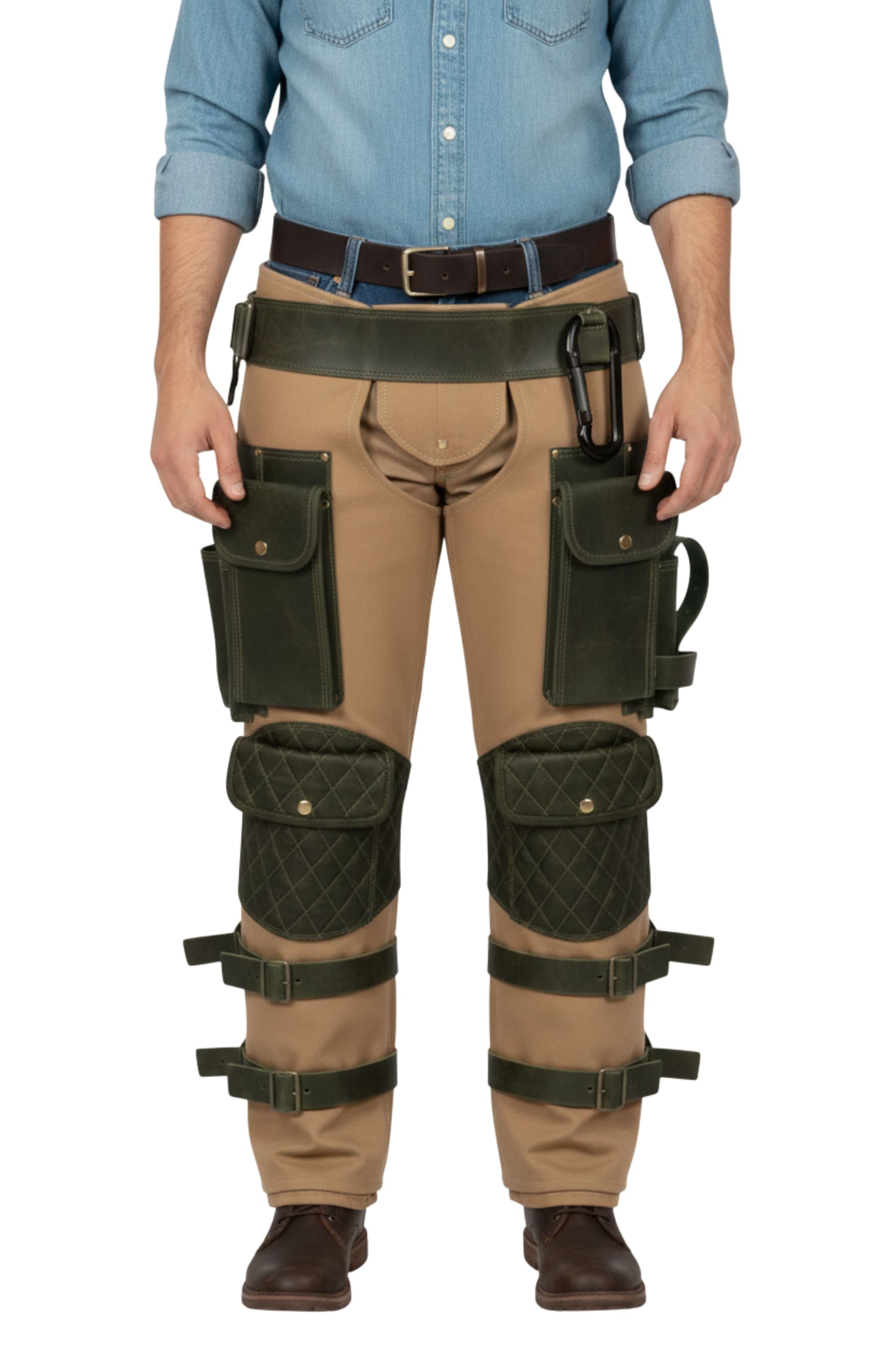 Rugged Blacksmith Leather Work Protection Chaps