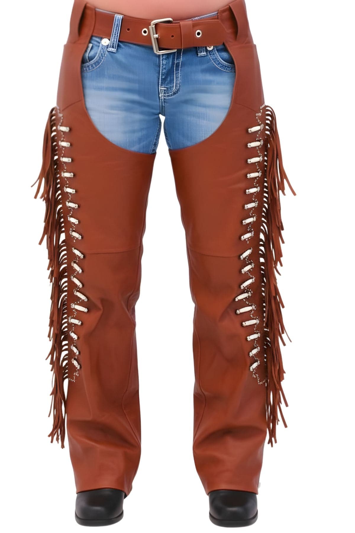 Sheriff Brown Mens Leather Chaps