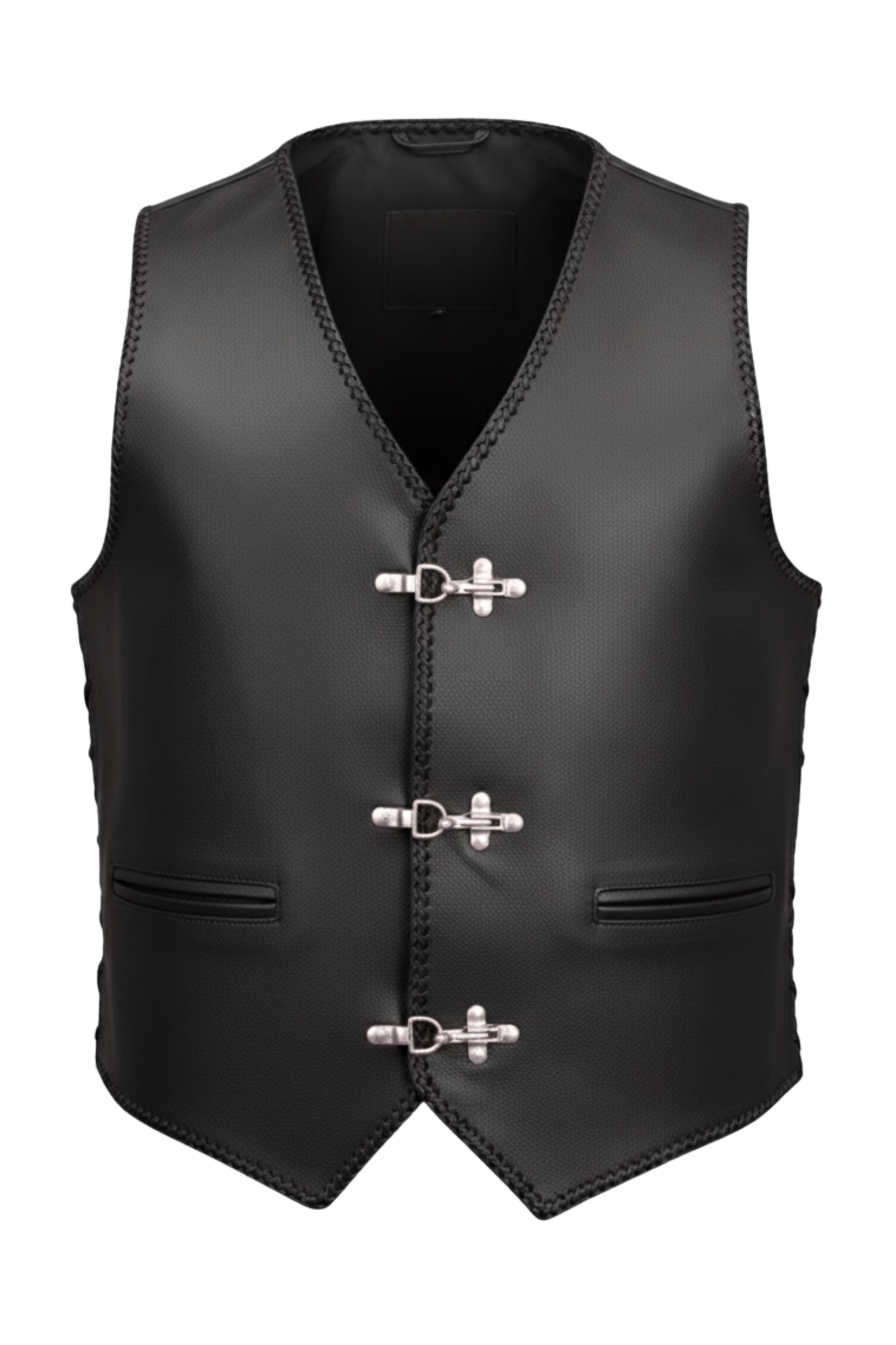 Timeless Hook Closure Leather Riding Vest