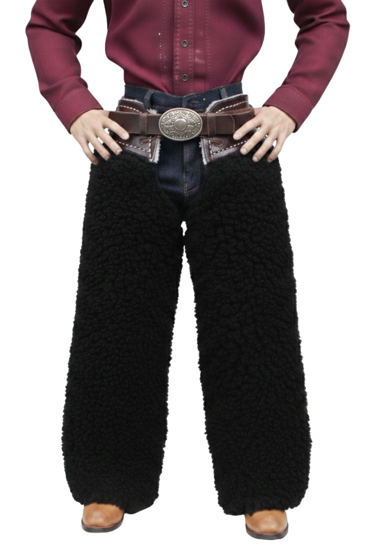 Traditional Black Woolies Chaps with Elegant Fit