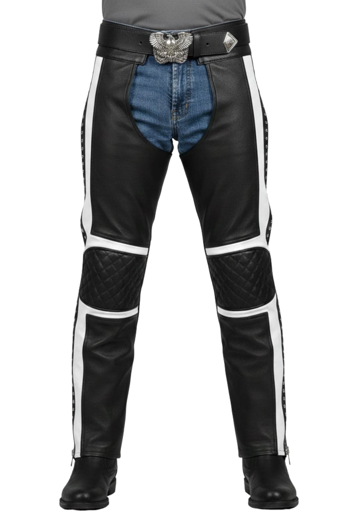 Two Tone Touring Leather Chaps