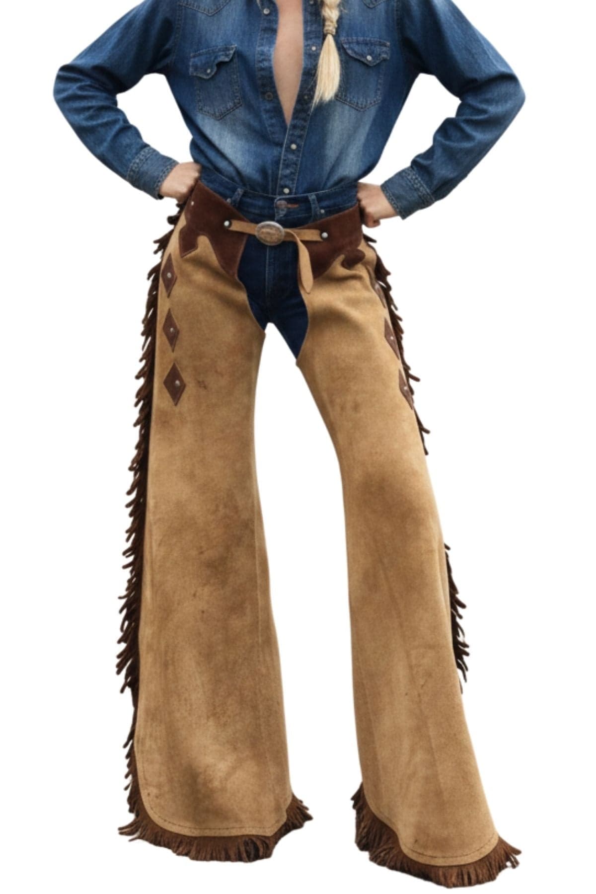 Women’s Rider Suede Leather Batwing Chaps