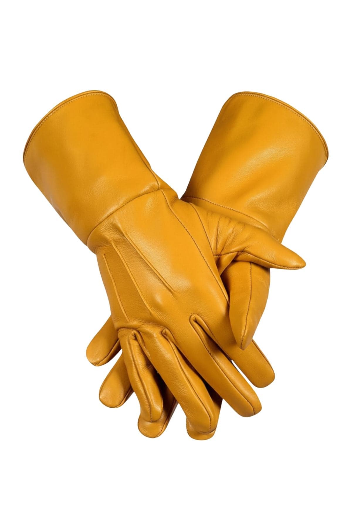 Yellow Best Bull Riding Gauntlet Gloves